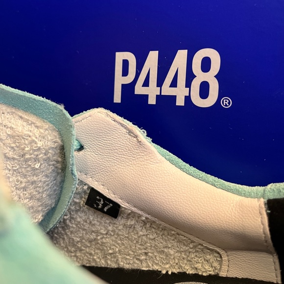 NWT P448 Jack Suede Low Top Sneaker (Women) Aqua P448 size 37 - Picture 5 of 16
